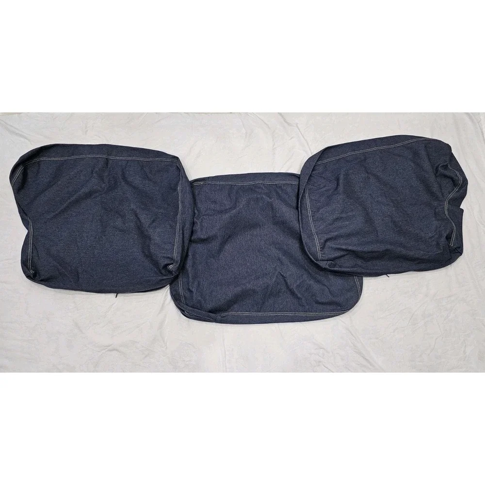 IKEA EKTORP Sofa Cover Jonsboda Blue *5 Pieces* Denim Yellow Stitching Some Fade